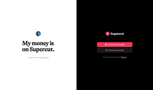 Supercut
				signin page example