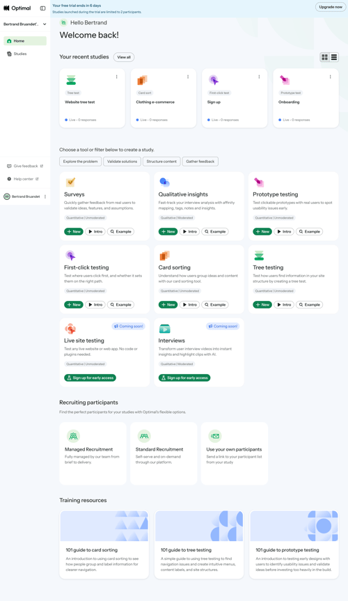 Optimal screen example