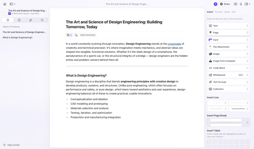 Craft screen example