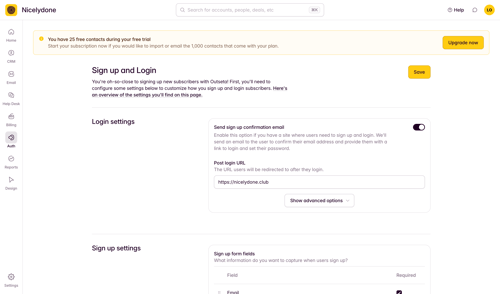 Outseta
			         ux ui design