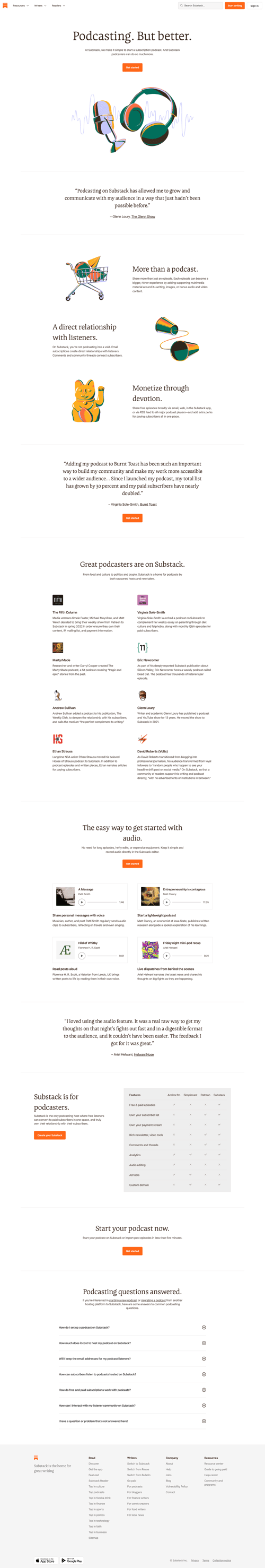 Substack screen example