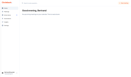 Circleback
			   ux ui design
