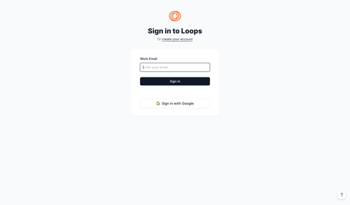 Loops screen example