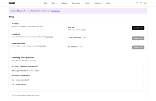 Podia
			        ux ui design
