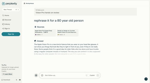 Perplexity
			     ux ui design