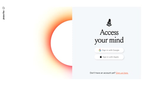 Mymind
				signin page example