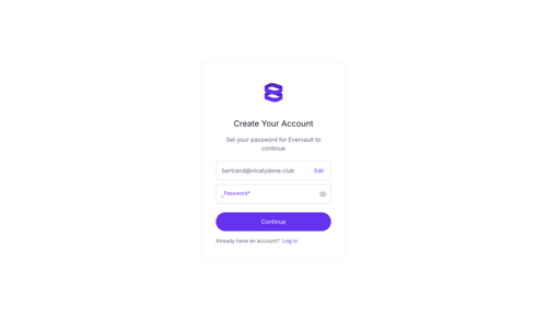 Evervault
				signup page example