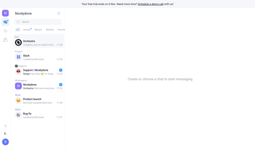 Orchestra screen example