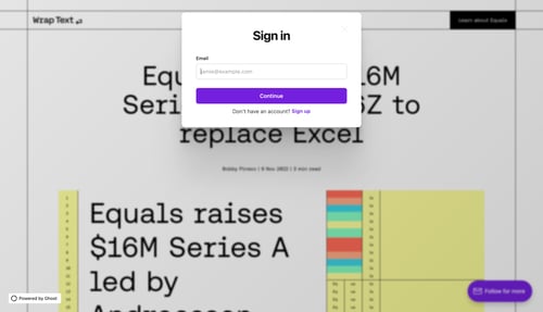 Equals
				signin page example
