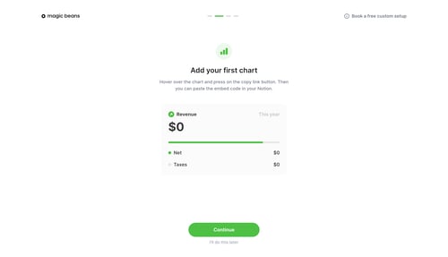 Magic Beans
				onboarding page example