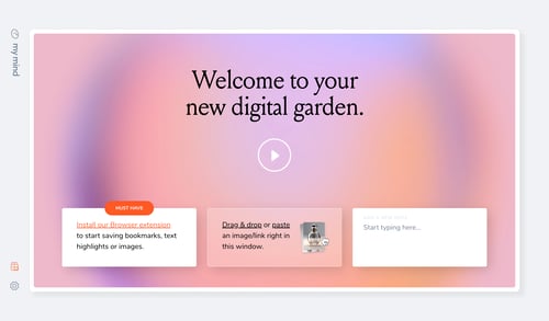 Mymind
				onboarding page example