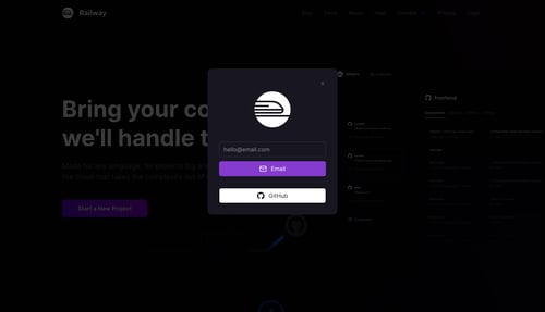 Railway
				signin page example