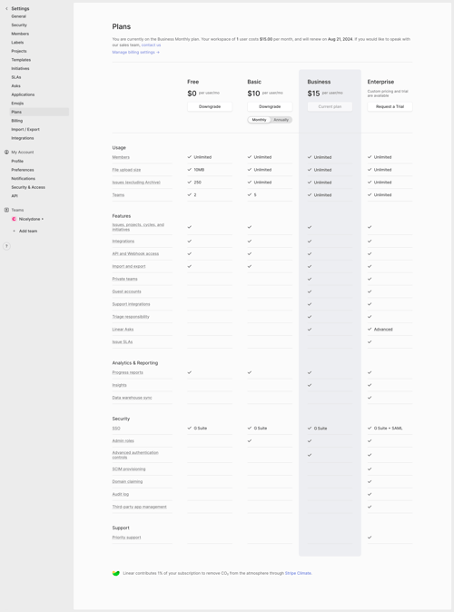 Linear
			          ux ui design