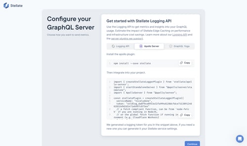 Stellate
				onboarding page example
