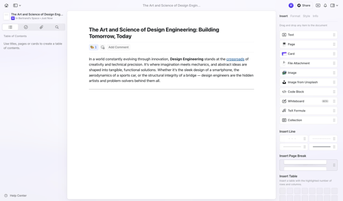 Craft screen example
