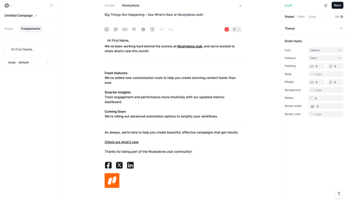 Loops screen example