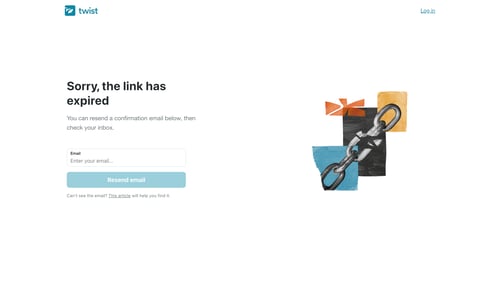 Twist
				error state page example