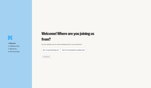 Kit
				signup page example