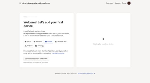 Tailscale
			    ux ui design