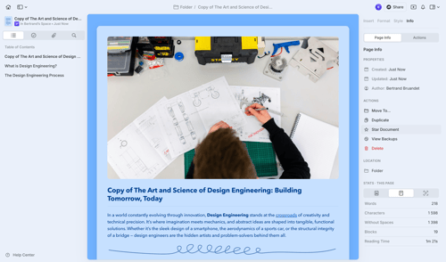 Craft screen example