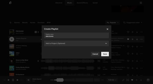 Epidemic Sound
			    ux ui design