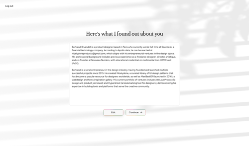 Cofounder
				profile page example