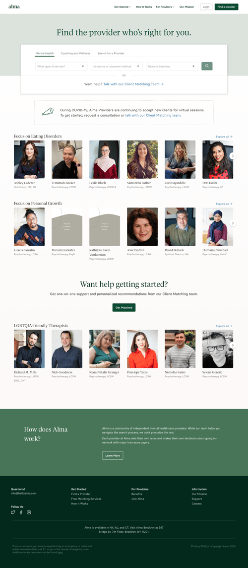 Alma
			  ux ui design