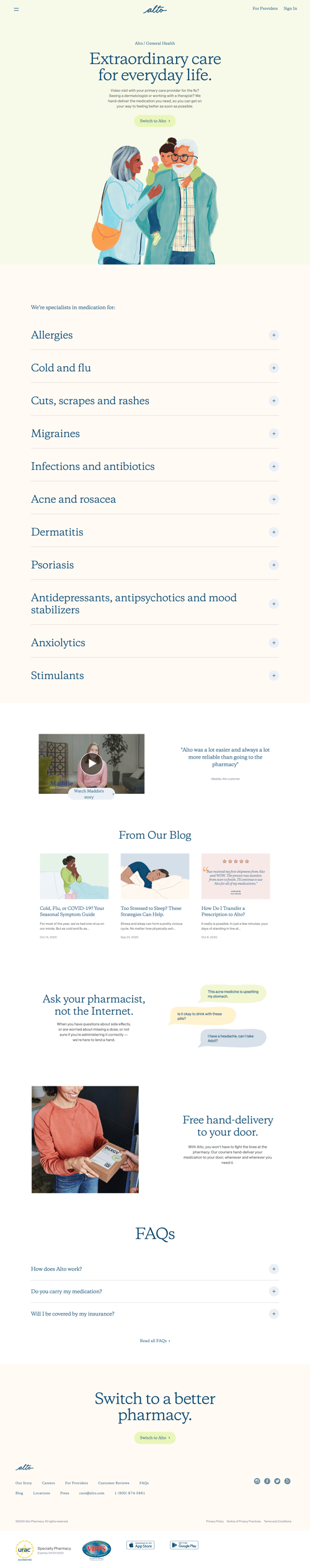 Alto pharmacy
			 ux ui design