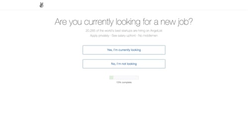 AngelList Talent
				onboarding page example