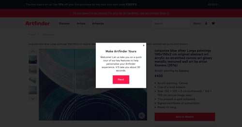 Artfinder
				detail page page example