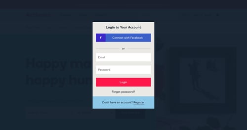 Artfinder
				signin page example