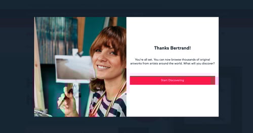 Artfinder
				signup page example