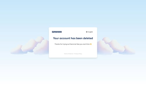 Gamma
			modal screen account management confirmation confirmation screen account deletion ux ui design