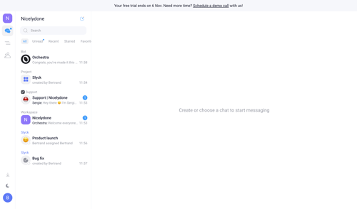 Orchestra screen example