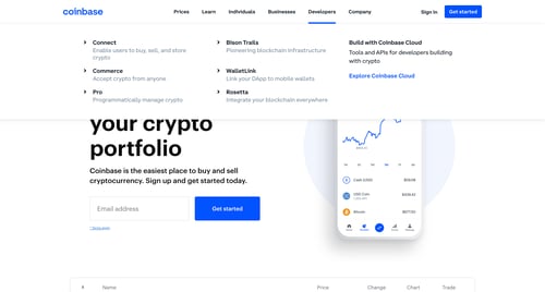 Coinbase
			      ux ui design