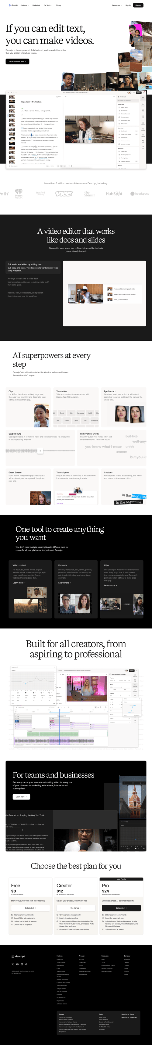 Descript
			   ux ui design