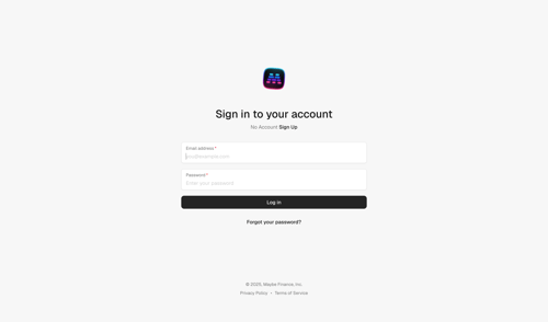 Maybe Finance
				signin page example