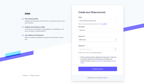 Stripe
				signup page example