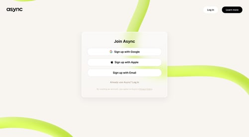 Async
				signup page example