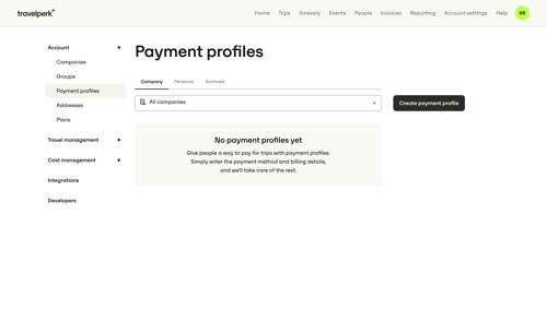Travelperk screen example