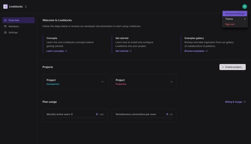 Liveblocks
				empty state page example