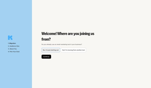 Kit
				signup page example