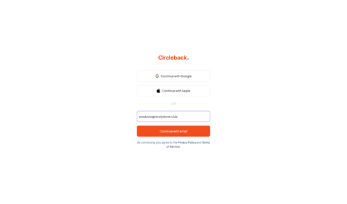 Circleback
			      ux ui design