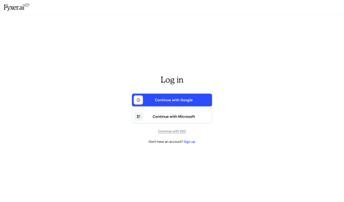 Fyxer
				signin page example