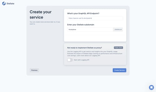 Stellate
				onboarding page example