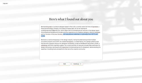 Cofounder
				profile page example