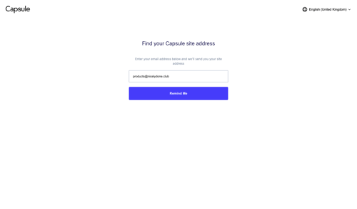 Capsule
				password reset page example