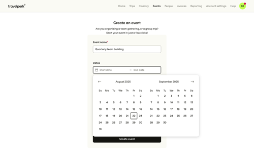 Travelperk screen example
