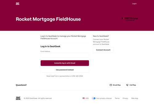 SeatGeek
				signin page example