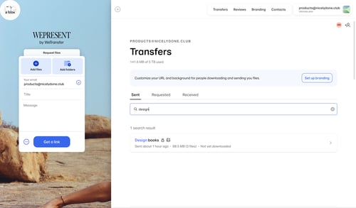 WeTransfer
			     ux ui design